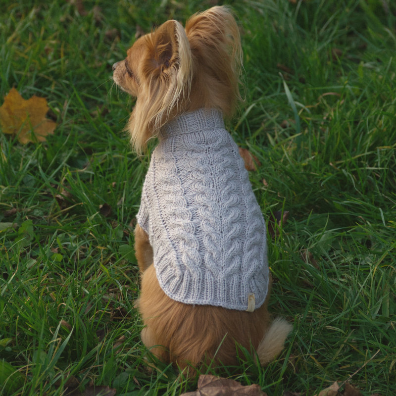 Sweterek z delikatnej wełny dla psa lub kota sfinksa