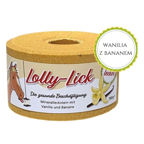 Lizawka dla koni Lolly Lick IMIMA z wanilią i bananem