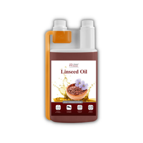 Olej lniany tłoczony na zimno Linseed Oil 1l Over Horse